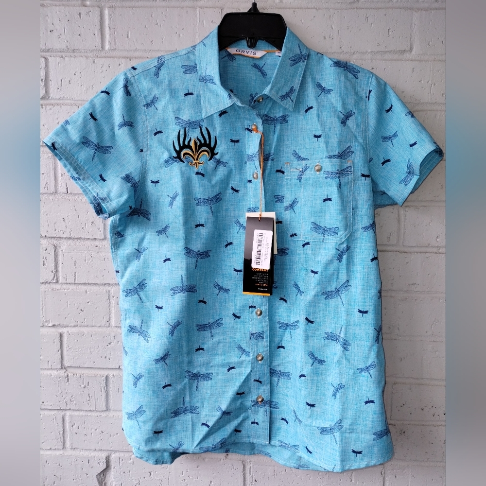 NWT Orvis Big Easy Ranch Dragonfly Shirt Size M
